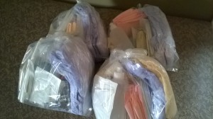 Birth kits ready to be delivered to families at their home visits!